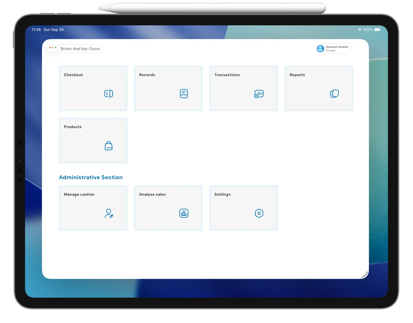 Flutter POS console